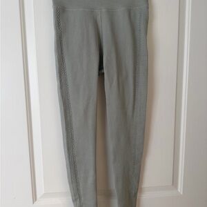 Aerie Ribbed Hi-Rise Leggings in Light Green